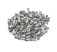 Dadi rivetti a testa piatta acciaio inossidabile, Kit di dadi for rivetti in alluminio 100 pezzi M3-M8 argento(150pcs M3)