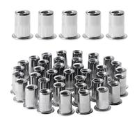 Dadi rivetti in acciaio inox, M6, filettati, 100 pezzi, robusti