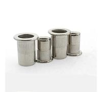 Dadi rivetti metallici, dadi inseribili, Dado con inserto for rivetto cieco in acciaio inossidabile A2 SUS 304 a testa piatta da M3 a M12, confezione assortita(M12 4PCS)