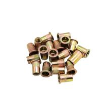 Dadi rivetto, Dadi a rivetto con testa piatta, inserto filettato, tappo a vite, acciaio al carbonio zincato M3-M12, 20 pezzi(50pcs,M8)