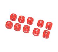 Dadi Rossi, 20pcs a 6 Dati da Dadi in Plastica da 16 Mm in Angolo Rotondo per Poliedrici Set da da da da 16 Mm per Insegnamento Numerico (rosso)