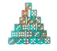 Dadi rotondi ad angolo a sei lati, confezione da 50 dadi acrilici da 12 mm, colori assortiti, con puntini numerici, per bambini