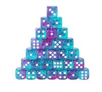 Dadi rotondi ad angolo a sei lati, confezione da 50 dadi acrilici da 12 mm, colori assortiti, con puntini numerici, per bambini