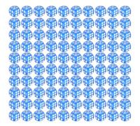 Dadi rotondi angolari a sei lati, confezione da 100 cubi acrilici da 12 mm di colori assortiti con puntini numerici, per bambini, set acrilico