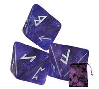 Dadi runici - Dadi a 8 lati per l'apprendimento 'astrologia per adulti, squisiti dadi poliedrici con borsa con coulisse, per giochi da tavolo divinazione