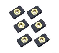 Dadi Scorrimento Nylon Ottone 25mm per kayak per canoa Dadi Scorrimento | per kayak e per canoe, dimensioni 25x15mm, resistenza all'acqua, fissaggio per sicuro, 6 pezzi