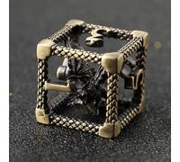 Dadi Set D&D Metallo 7 pezzi D4 D6 D8 D10 D12 D20 D% Drago 3D Cavo Poliedrici Dadi per Dungeons and Dragons Pathfinder Warhammer Giochi da Tavolo RPG MTG Giochi