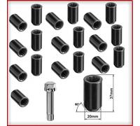 Dadi Stretti Ruota per Japan Racing Stellari 14x1,5 Neri 20 pezzi + chiave Ø20