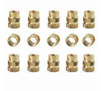 Dadi termofusibili in ottone M2 M2,5 M3 M4 M5 M6 M8 M10 con zigrinatura a doppia zigrinata, per stampaggio a iniezione, filettatura, M6 (diametro esterno 7,5