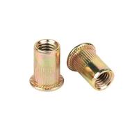 Dadi zigrinati in acciaio al carbonio zincato Rivnut Testa piatta Inserto for rivetto filettato Nutsert Cap Rivet Dado M3 M4 M5 M6 M8 M10 M12(M8 200pcs)