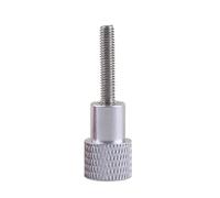 Dadi Zigrinati, Vite Zigrinata, 2 Pezzi M5 M6 in Lega di Alluminio Acciaio Inox Zigrinato Vite A Testa Zigrinata S Rosso Nero Bianco, Wit, M6x50 D20x20