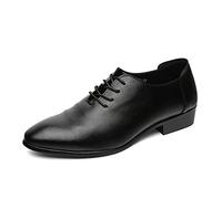 DADIJIER Formal Shoes Dress Oxford for Men Lace Up Round Toe Derby Shoes Vegan Leather Anti-Slip Block Heel Non Slip Low Top Rubber Sole Party Scarpe da Cerimonia (Color : Nero, Dimensione : 40 EU)
