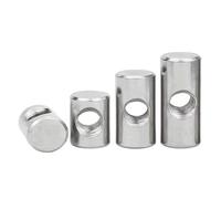 Dado a barilotto, 10 pezzi di perno cilindrico con foro trasversale e dado incorporato for mobili in legno M4 M5 M6(M4x10 OD6)