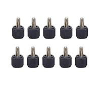 Dado a barilotto, 10 viti for case del computer, di regolazione con testa in gomma e maniglia a croce, bullone pannello laterale della scheda madre(Black,M4x16mm)
