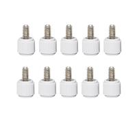 Dado a barilotto, 10 viti for case del computer, di regolazione con testa in gomma e maniglia a croce, bullone pannello laterale della scheda madre(White,M4x8mm)