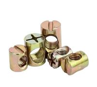 Dado a barilotto, Mobili a botte 10 pezzi Raccordi a croce con scanalatura for letti e sedie Dado forato incastonato nel martello M6 M8(M6x13 Slotted)