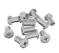 Dado a Bloccaggio 12 pz Nichel M6 x 25 mm Acciaio | Testa piatta, filetti protetti, tenuta stabile, finitura in nichel, uso interno ed esterno, manutenzione semplice