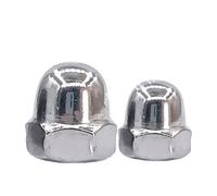 Dado a cappello in ottone massiccio, Dadi a ghianda M3-M12 multicolore, confezione da 2-20 pezzi(Stainless steel 304,M10 2pcs)