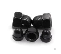 Dado a cappello in ottone massiccio, Dadi esagonali metrici multicolori M3-M24(Black Steel,M3-10pcs)