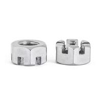 Dado a corona con testa esagonale intaglio tondo in acciaio inossidabile 304(M16 (5Pcs))