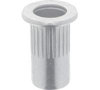 Dado a crimpare alluminio fusto rotondo per veicoli tutte le marche, M5-0,80, 0,25-3 mm, spessore lamiera, lotto di 35