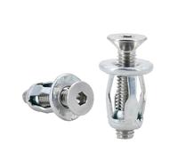 Dado a espansione a petali, Dadi con inserti a forma di petalo Rivetti Viti ad espansione, M4-M8, multicolore, 5/10 pezzi(Flat Head (Silver),M5x18(10Pcs))