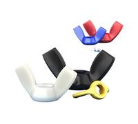Dado a farfalla in nylon giallo blu, vite a farfalla, tappo a vite, dado a farfalla completo M3 M4 M5 M6 M8 M10 M12(M4(350pcs) blue)