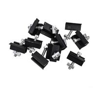 Dado a fessura centrale morsetto M8 telaio nero 3042 altezza mm 70 mm pannello solare (40 mm)