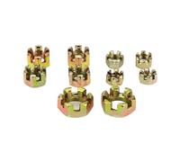 Dado a fessura esagonale in acciaio | Dimensioni Dimensioni multiple M10/M12/M14/M16/M20 Utilizzo Automotive, macchinari, fai da te: confezione da 2 pezzi(M14)