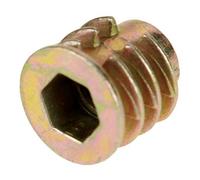 Dado a Filettato Esagonale per Inserti in Legno in Lega di Zinco, 50 Pz M4 × 8mm Inserto Esagonale Filettato per Mobili Boccole Filettate per Legno