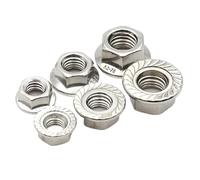 Dado a flangia esagonale, Dadi Esagonali Con Flangia Seghettata In Acciaio Inossidabile 304 M3-M12 Confezione Da 10/20/50 Pz(20Pcs,M3)