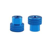 Dado a mano con foro passante da 10 pezzi in alluminio zigrinato for serrare la cellula(Blue,D02 M4 10PCS)