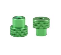 Dado a mano con foro passante da 10 pezzi in alluminio zigrinato for serrare la cellula(Green,D02 M4 10PCS)