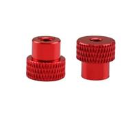 Dado a mano con foro passante da 10 pezzi in alluminio zigrinato for serrare la cellula(Red,D02 M4 10PCS)
