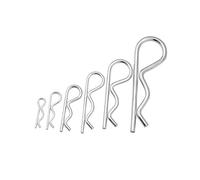 Dado a molla a forma di R, Perni a clip divisi con coppiglia a molla in acciaio al carbonio tipo R for confezione assortita di attacco M1-M5(M3x65,5Pcs)