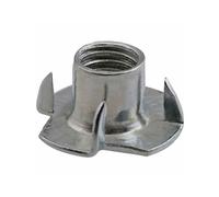 Dado a quattro artigli zincato, 50pcs M3 M4 M5 M6 M10 M12 Zinc Plated Four Claws Nut Speaker T-nut Blind Pronged Tee Furniture Hardware(M4)