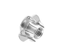 Dado a quattro griffe in acciaio al carbonio da 200 pezzi M3 M4 M5 M6 M8 for altoparlanti, dado a T cieco a punte, inserto a for ferramenta for mobili in legno(M8)