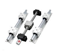 Dado a ricircolo di sfere in metallo 2 guide lineari SBR12, 4 cursori SBR12UU + vite a sfere SFU1204, parte router 3D(500mm)