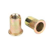 Dado a rivetto a testa piatta, Set Di Dadi Con Inserti for Rivetti Zigrinati M3-M12 A Testa Piatta Filettati Zincati(M3(20pcs))