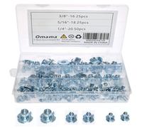 Dado a T 1/4""-20 5/16""-18 3/8""""-16 (confezione da 100) Kit assortimento di dadi a T a 4 punte per supporti per arrampicata su roccia, mobili in l