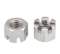Dado a T, bulloni a T, 10 pezzi di dado a castello scanalato for mozzo ruota biella, dado esagonale scanalato, acciaio inossidabile 304 M6 M8 M10 M12 M14 M16 testa a martello(M6)