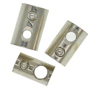 Dado a T con molla zigrinata semicircolare in metallo | Scenari di utilizzo multipli, 20/50/100 pezzi: postazioni di lavoro, scaffalature, barriere(4545-M5-20pcs)