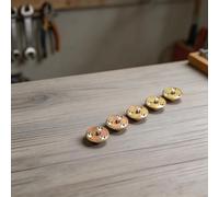 Dado a T M8 con flangia rotonda da 37 mm e tre fori per installazione e rigidità della staffa da parete di mobili in legno falegnameria