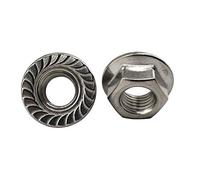 Dado a vite con flangia M4 in acciaio inox 304 con motivo floreale, dado esagonale antiscivolo, confezione da 60 pezzi