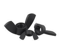 Dado ad alette in nylon bianco nero M3-M12(Black,M3-20pcs)