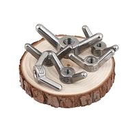 Dado ad alette placcato in acciaio inossidabile, Dadi ad alette a farfalla con serraggio manuale in acciaio inossidabile 304 M6-M24 10 pezzi(M18(10pcs))