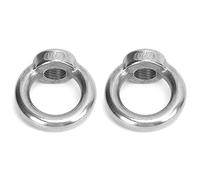 Dado ad anello marino da 2 pezzi, dadi ad anello filettati femmina, dadi ad occhiello in acciaio per sollevamento in acciaio inossidabile per yacht, motoscafi, barche a motore, (M20)