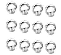 Dado ad occhio di sollevamento M5 12pcs Dado ad anello femmina in acciaio inox dado filettato femmina a forma di anello hardware per raccordo corda, accessori di sollevamento, argento
