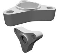 Dado Alato M8 Filettato Ricambio Stampato 3D Serraggio Manuale Rapido
