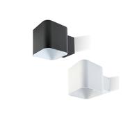 DADO APPLIQUE DA ESTERNO BIEMISSIONE IP54 BIANCO E NERO LAMPADINA ATTACCO E27 MODERNA SOVIL